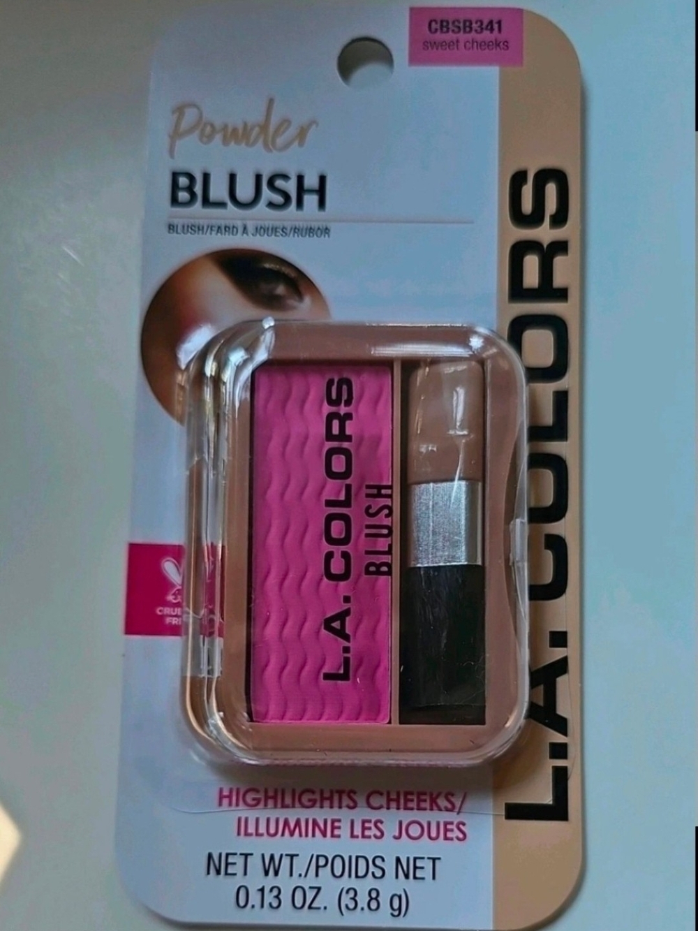 L.A. COLORS Powder Blush — Sweet Cheeks - Bright Pink 0.13oz BNIB